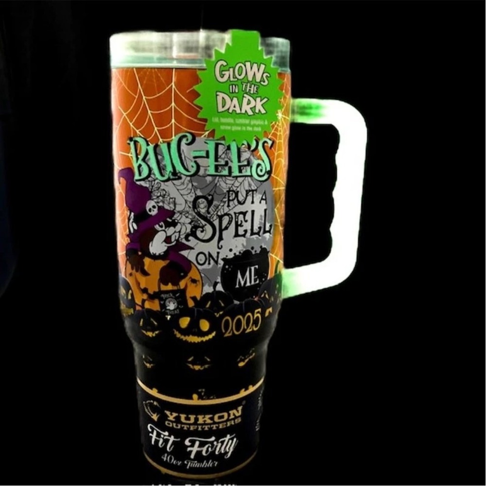 Buc-ees YOU PUT A SPELL ON ME 2025 Halloween GLOW IN DARK 40oz Yukon Tumbler NWT